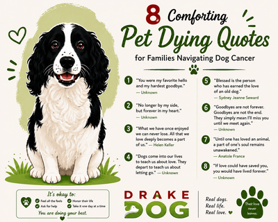 8 Comforting Pet Dying Quotes for Families Navigating Dog Cancer - Drake Dog Cancer Foundation