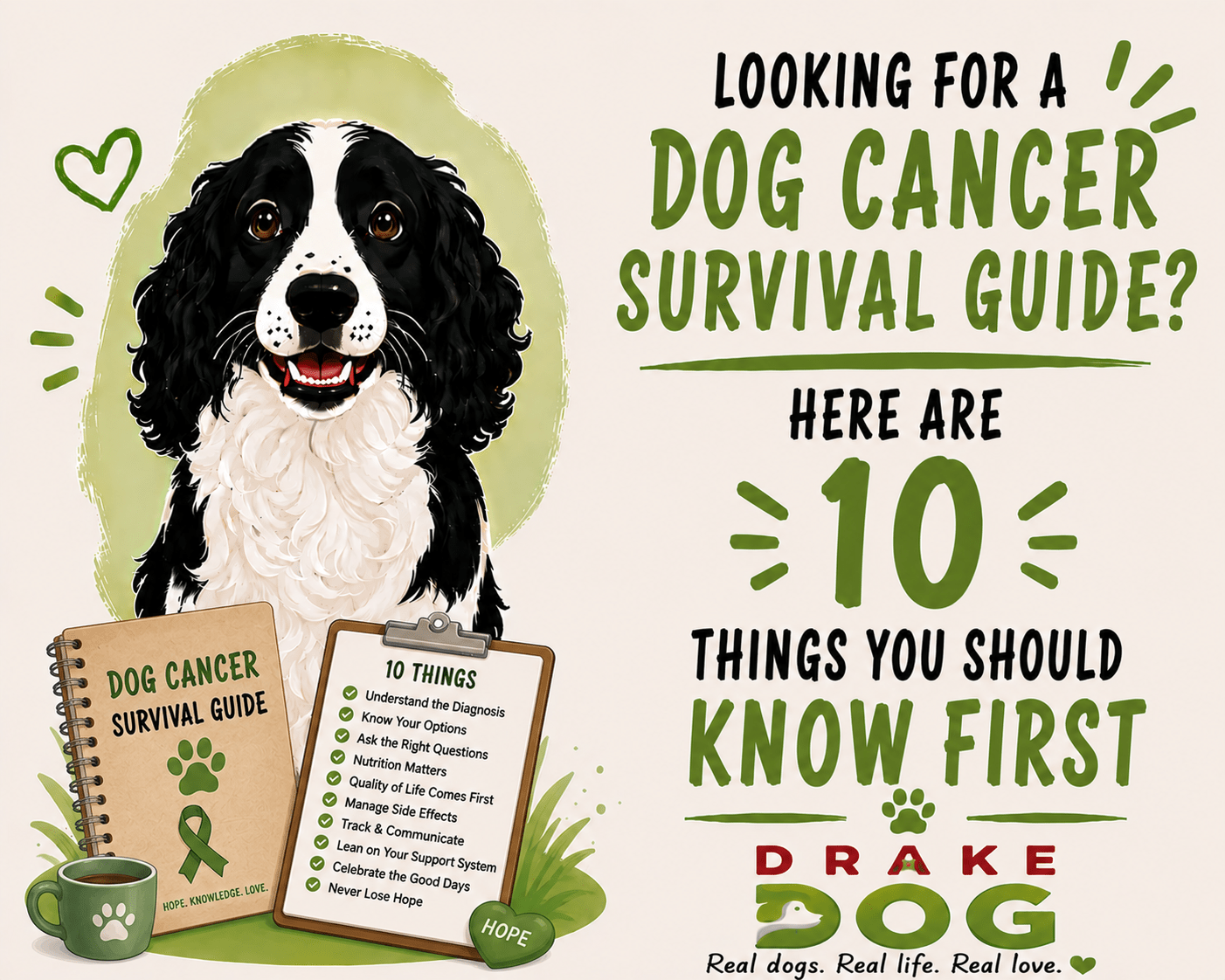 Looking For a Dog Cancer Survival Guide? Here Are 10 Things You Should Know First - Drake Dog Cancer Foundation
