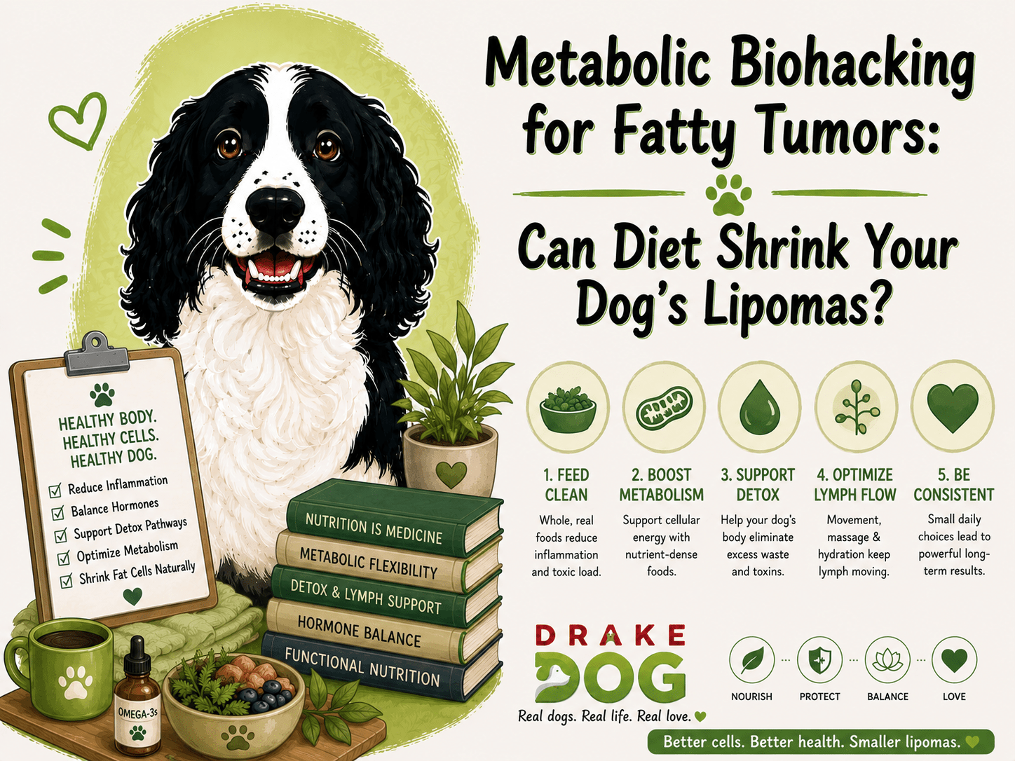 Metabolic Biohacking for Fatty Tumors: Can Diet Shrink Your Dog’s Lipomas? - Drake Dog Cancer Foundation