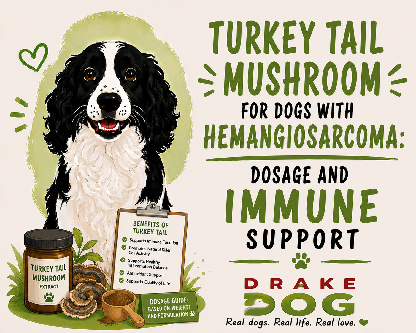 Turkey Tail Mushroom for Dogs with Hemangiosarcoma: Dosage and Immune Support - Drake Dog Cancer Foundation