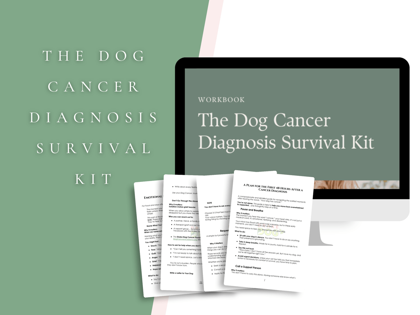 Dog Cancer Diagnosis Survival Kit: 6 Guides & Templates for the First 48 Hours - Drake Dog Cancer Foundation